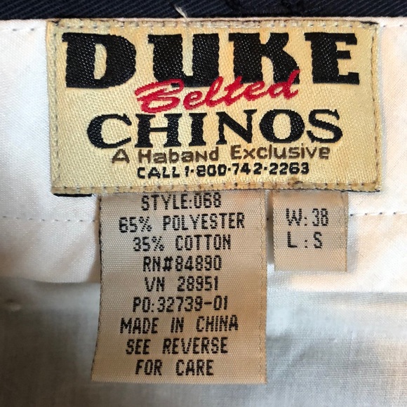 Duke belted Chinos pants 38 X 27 with belt - Picture 4 of 4